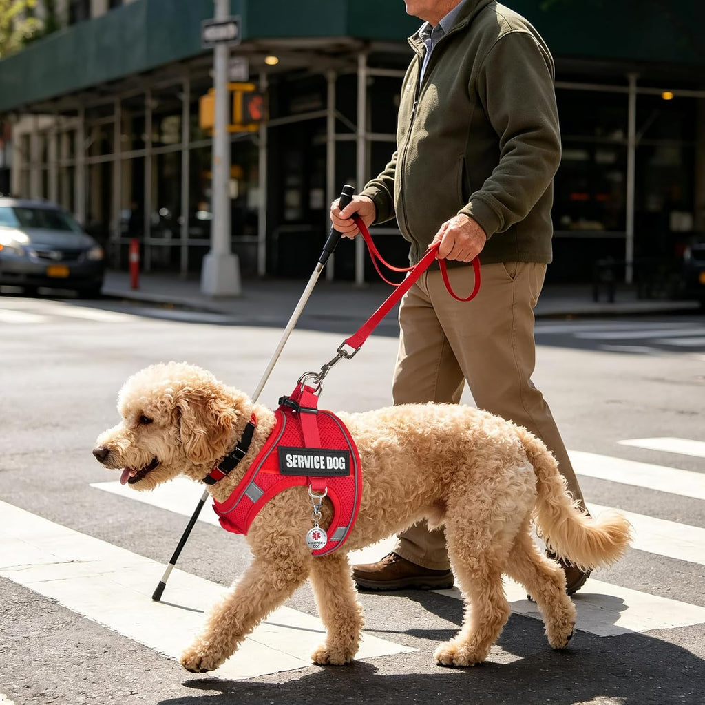 Service Dog Vest Harness for Small Breed Dogs with ID Tag 50 ADA Cards, 10 PCS Removable Patches, Emotional Support Animal Pet Harness, Lightweight Puppy Service Harnesses Set with Leash