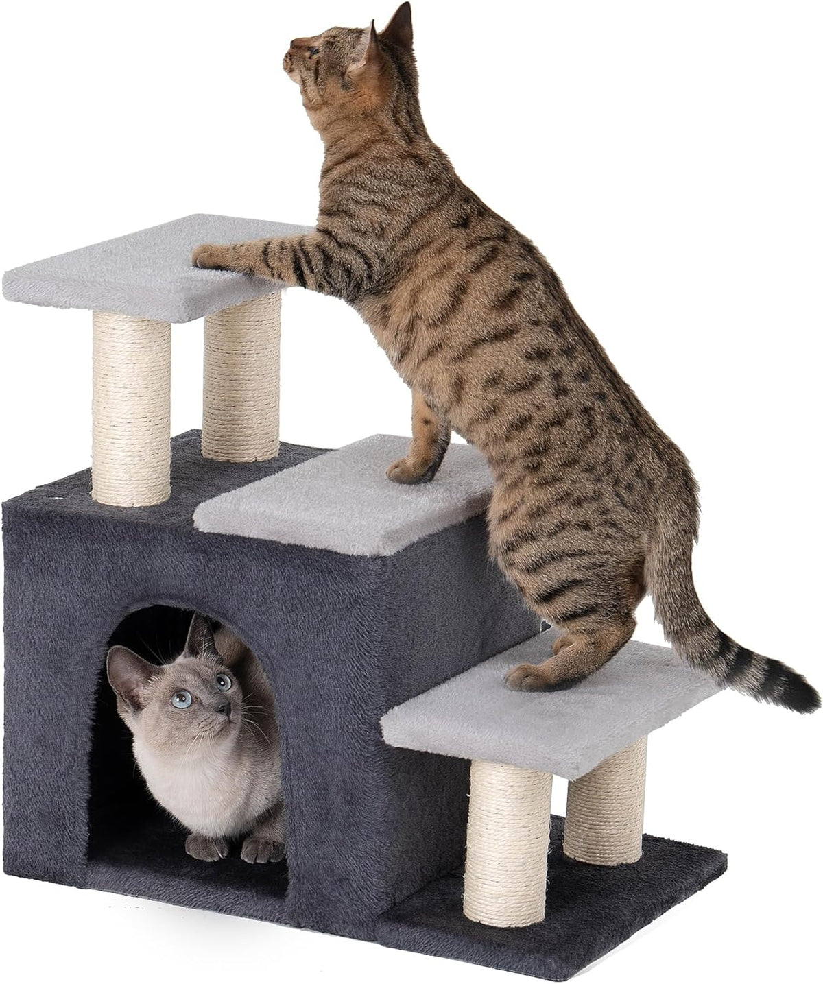 Aechonow 3-in-1 Pet Stairs for Cats, Dog Steps for Small Doggie Rabbits