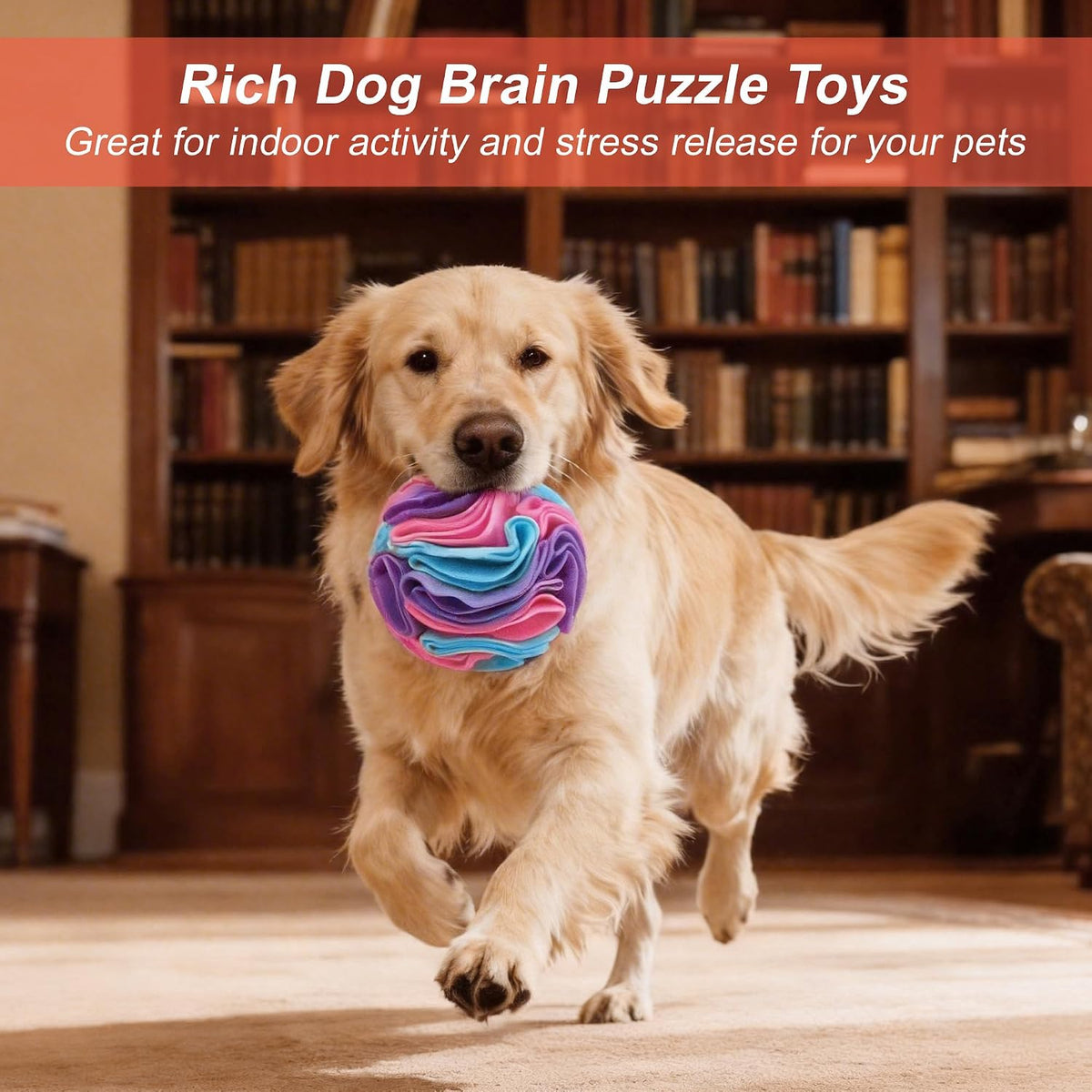 Snuffle Ball for Dogs, Interactive Dog Toys, Blue, Small