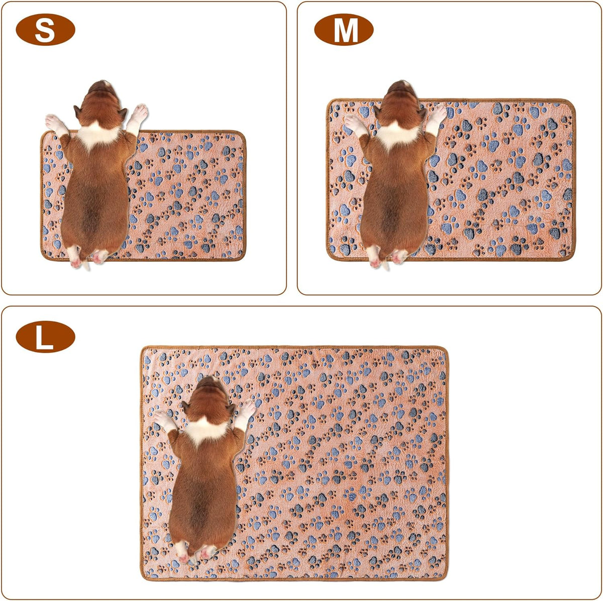 CADONO 1 Pack 3 Blankets for Dog Puppy Cat (Large 41x31'', Grey)