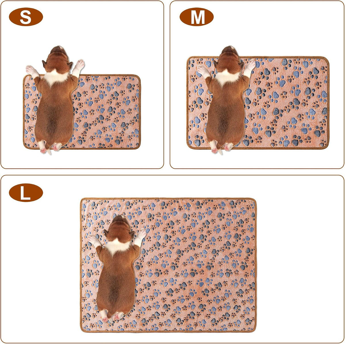 CADONO 1 Pack 3 Blankets for Dog Puppy Cat (Small 23x16'', Grey)