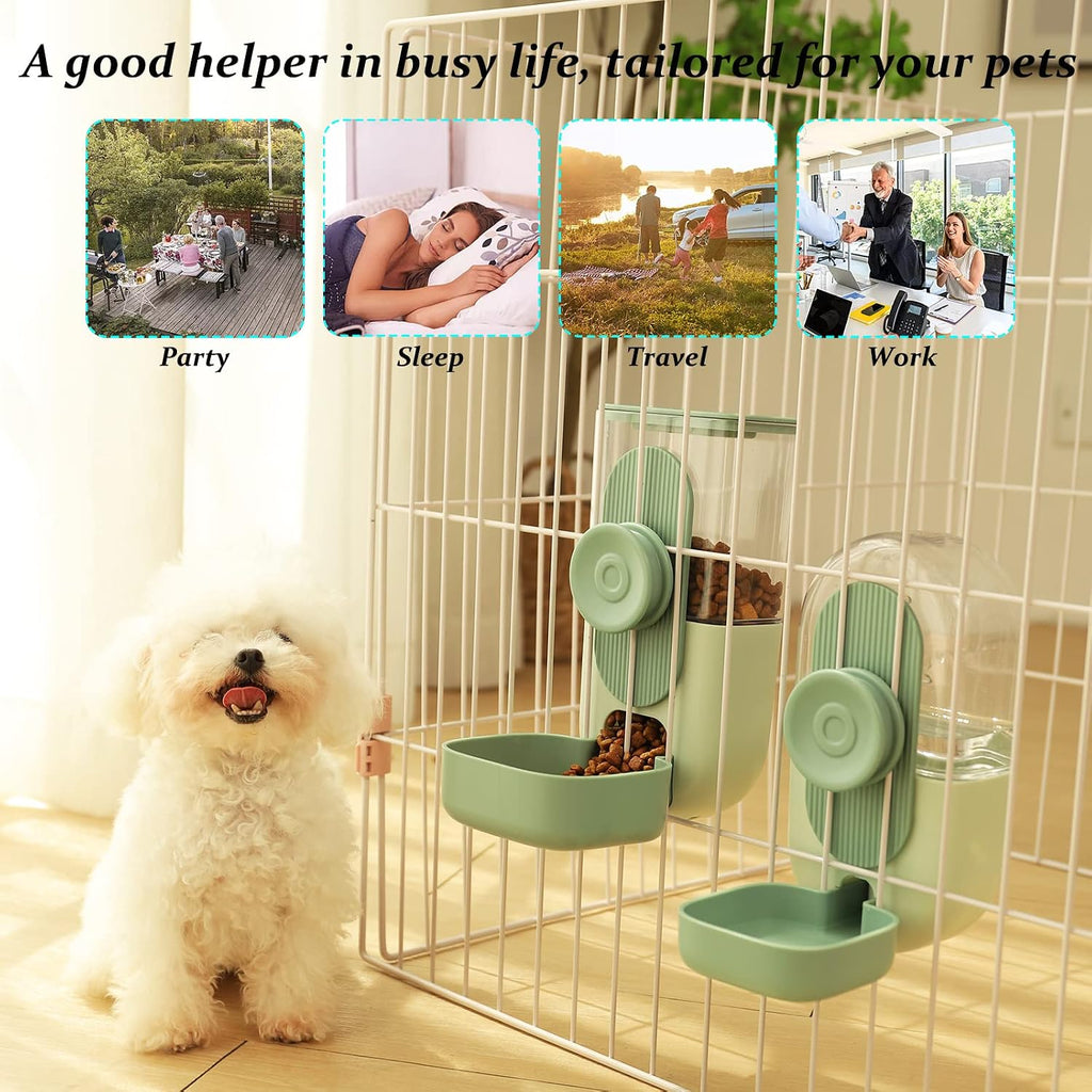 Kenond 35oz Rabbit Food Bowl,Bunny Water Dispenser,Feeders Waterer for Cage