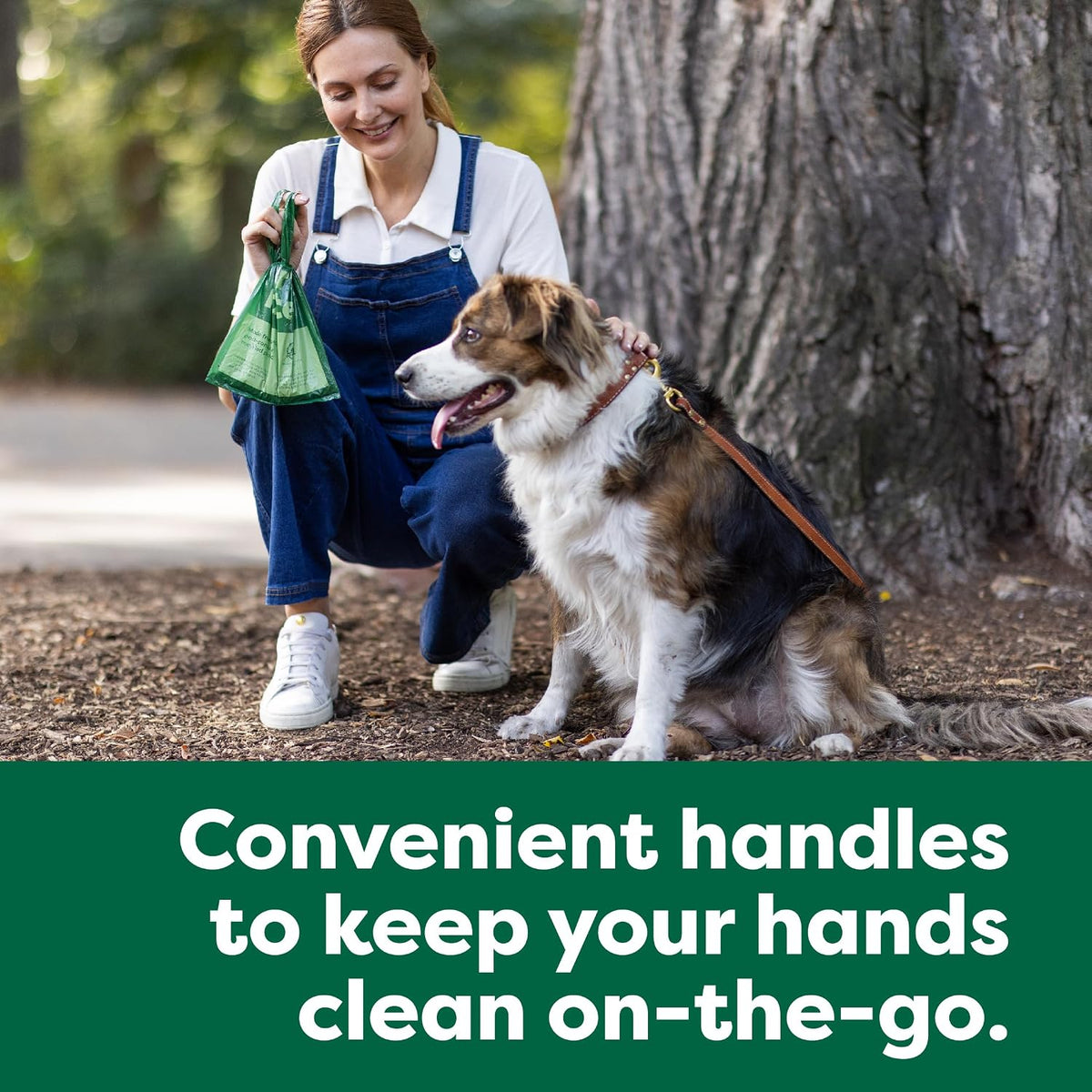 Earth Rated Dog Poop Bags for Dogs, 120 Easy Tie Handle Bags, Lavender | Extra wide, Leakproof Easy Tie Poop Bags with Handles