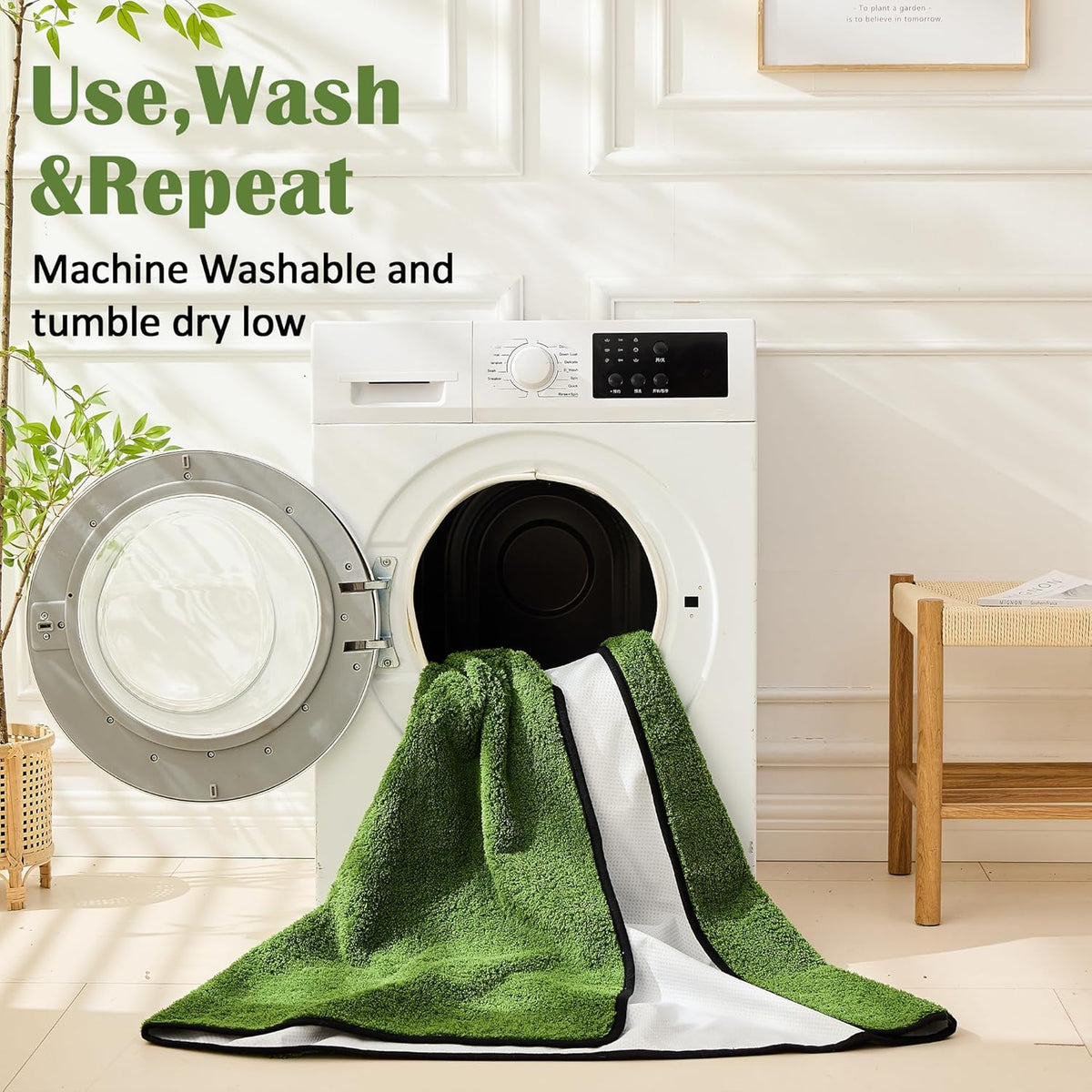 Qeils Reusable Dog Pee Pads, Washable Puppy Pads, Leak-Proof 36"x36" 2 Pack | Super Absorbent And Non-Slip Potty Training Pads, Soft Paw Print Plush Design, Ideal For Crates, Couch, Car Seats & Pet Beds