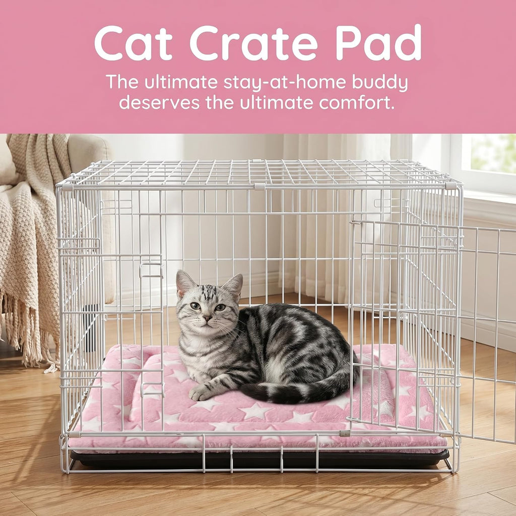 Cat & Dog Bed Mat - Reversible Dog Crate Bed Mats, Soft & Breathable Kennel Pad, Durable Crate Bed for Extra Small Dogs & Cats