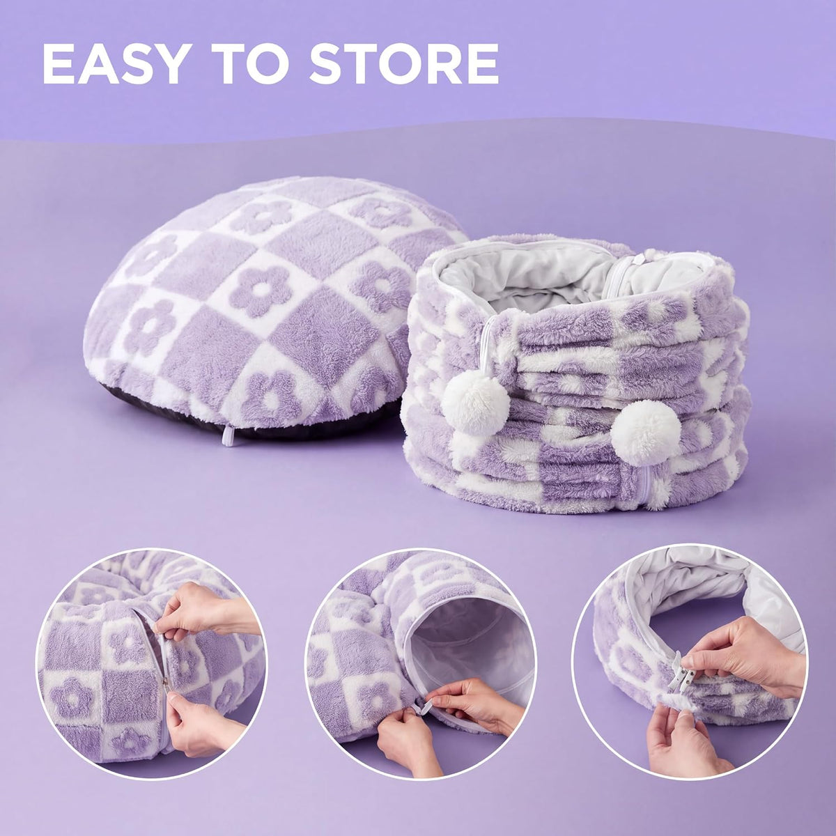 Lesure Donut Cute Jacquard Cat Tunnel Bed Kitten Toys for Puppy Bunny