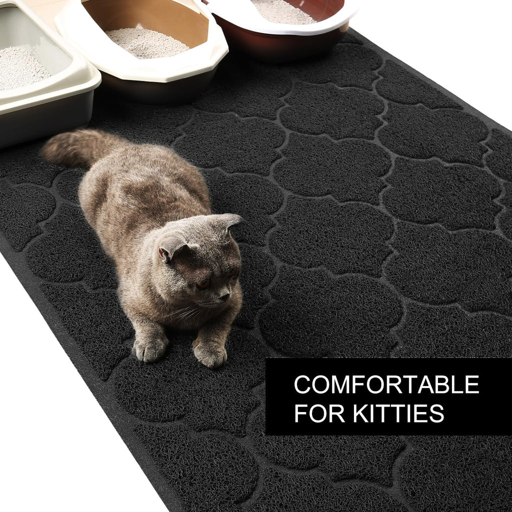 LittleTiger Cat Litter Mat, XL Super Size, Phthalate Free, Easy to Clean, 46x35 Inches, Durable, Soft on Paws, Large Litter Mat.