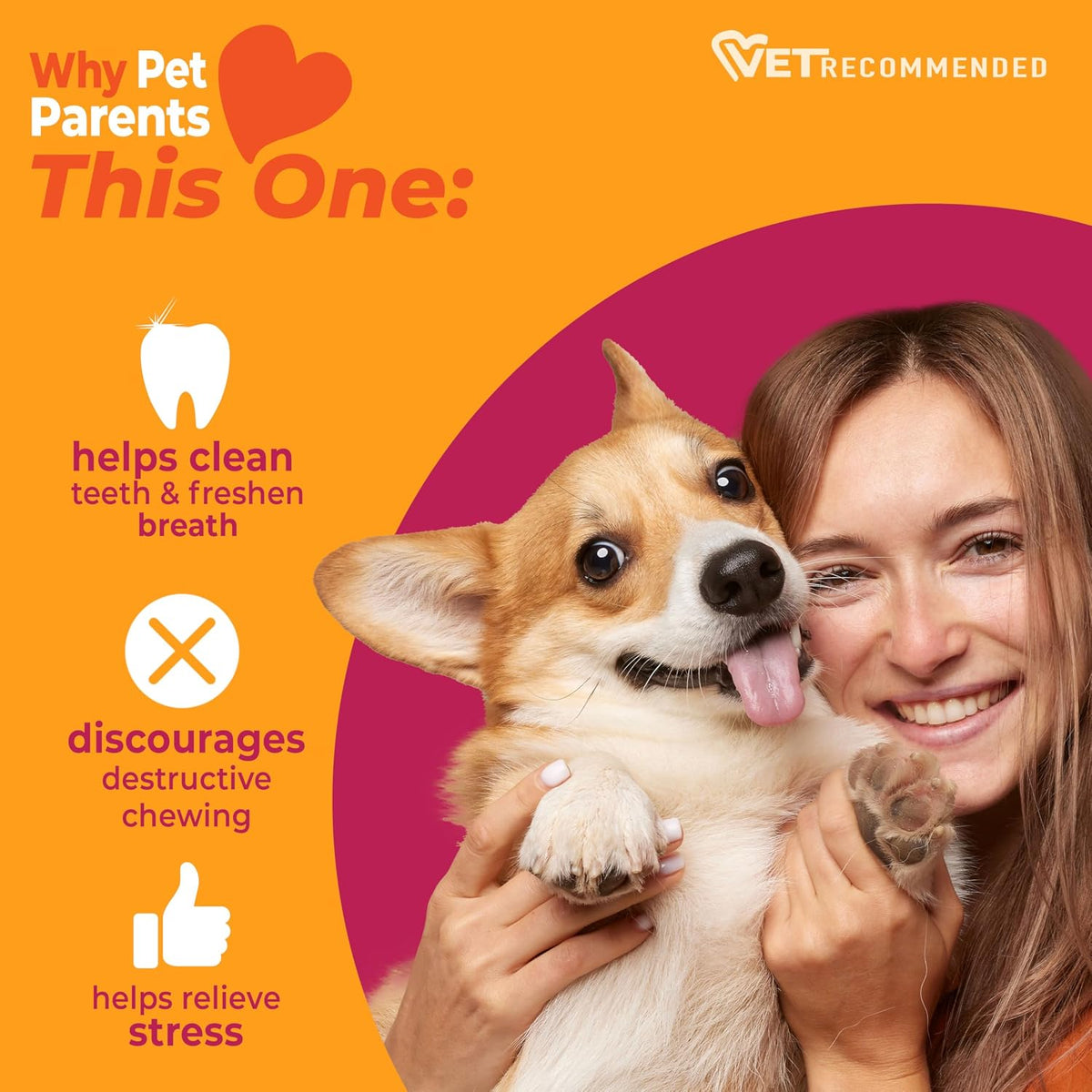 Nylabone Strong Chew Wishbone Dog Toy, Dog Toys for Aggressive Chewers | Durable, long-lasting dog bone, helps clean teeth, keeps dogs busy, easy-hold shape, for large breeds up to 50 lbs