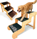 Extra Wide Dog Stairs for Large Dogs, 3-Step,Supports Up to 160 LB