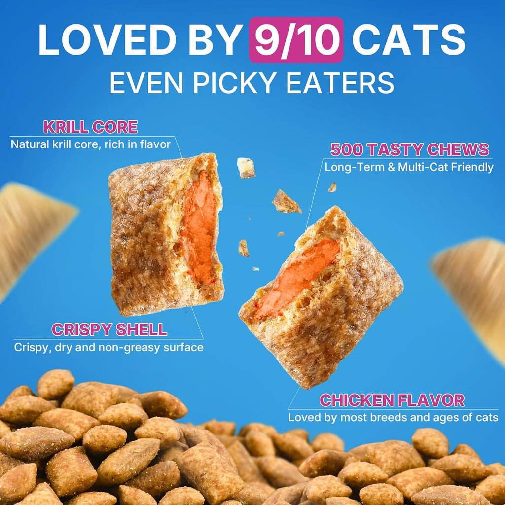 WEALLIN Cat Hairball Support Chews Cat Hairball Remedy Treats 500 Chews