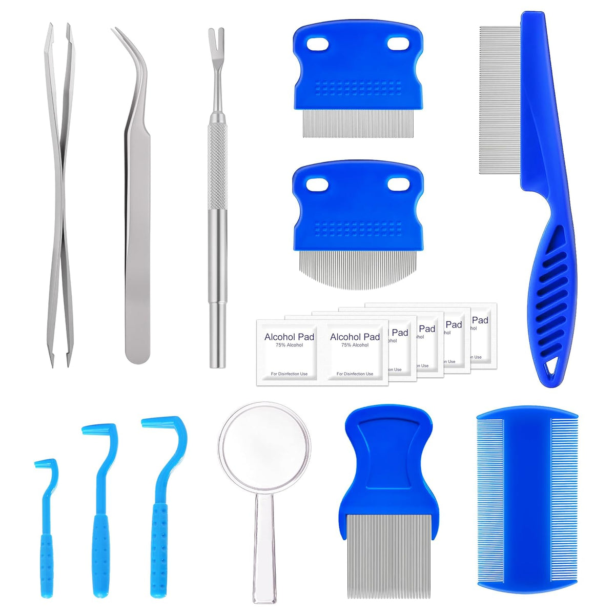 12 Pcs Flea Lice Comb & Tick Removal Tool,for Dogs, Cats