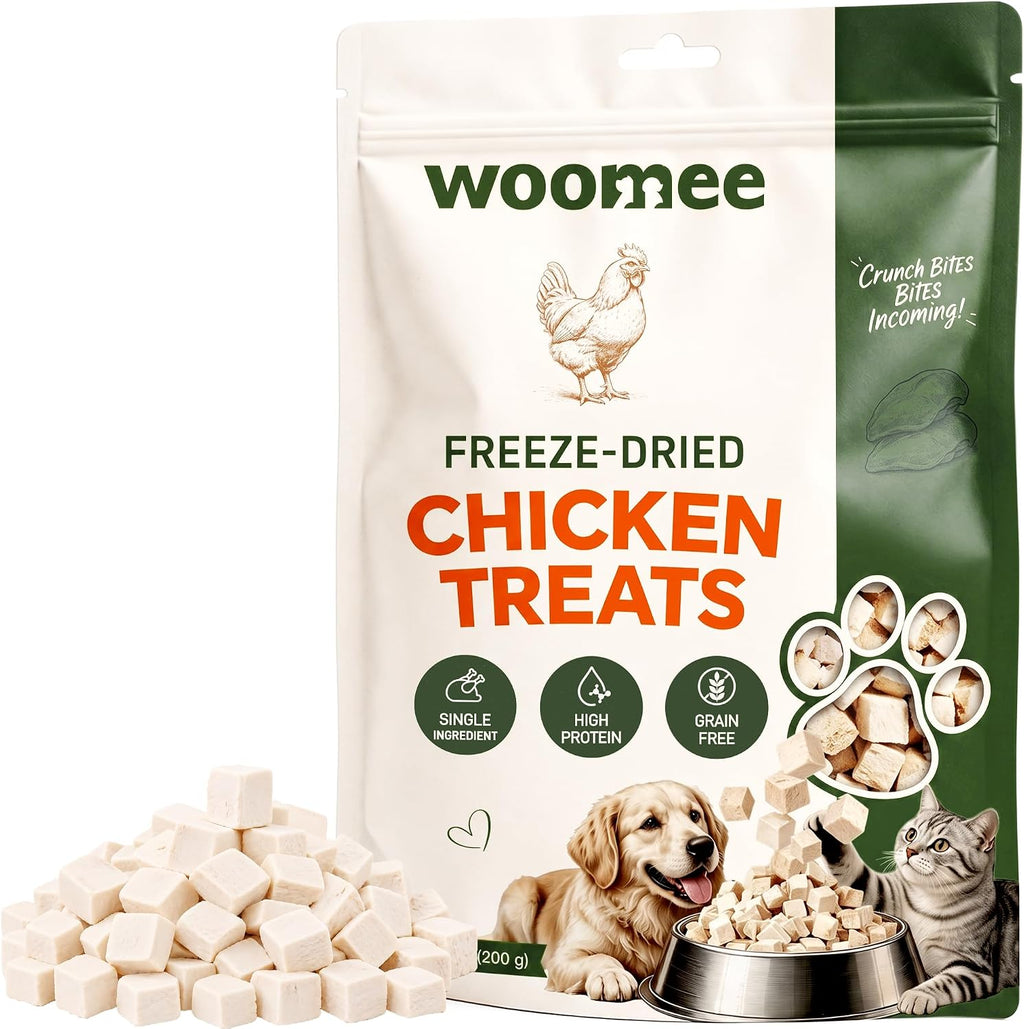 Freeze Dried Chicken Dog Treats, Training Bites, Grain Free, 7 oz