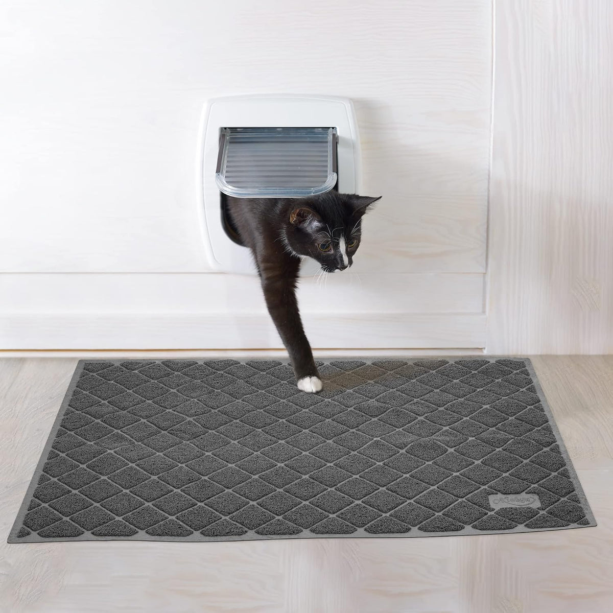 Niubya Premium Cat Litter Mat, Litter Box Mat with Non-slip and Waterproof Backing, Litter Trapping Mat Soft on Kitty Paws and Easy to Clean, Cat Mat Traps Litter from Box