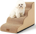 COZY KISS Dog Stairs for Small Dog 19.7" H, 4 Step Pet Ramp for Bed