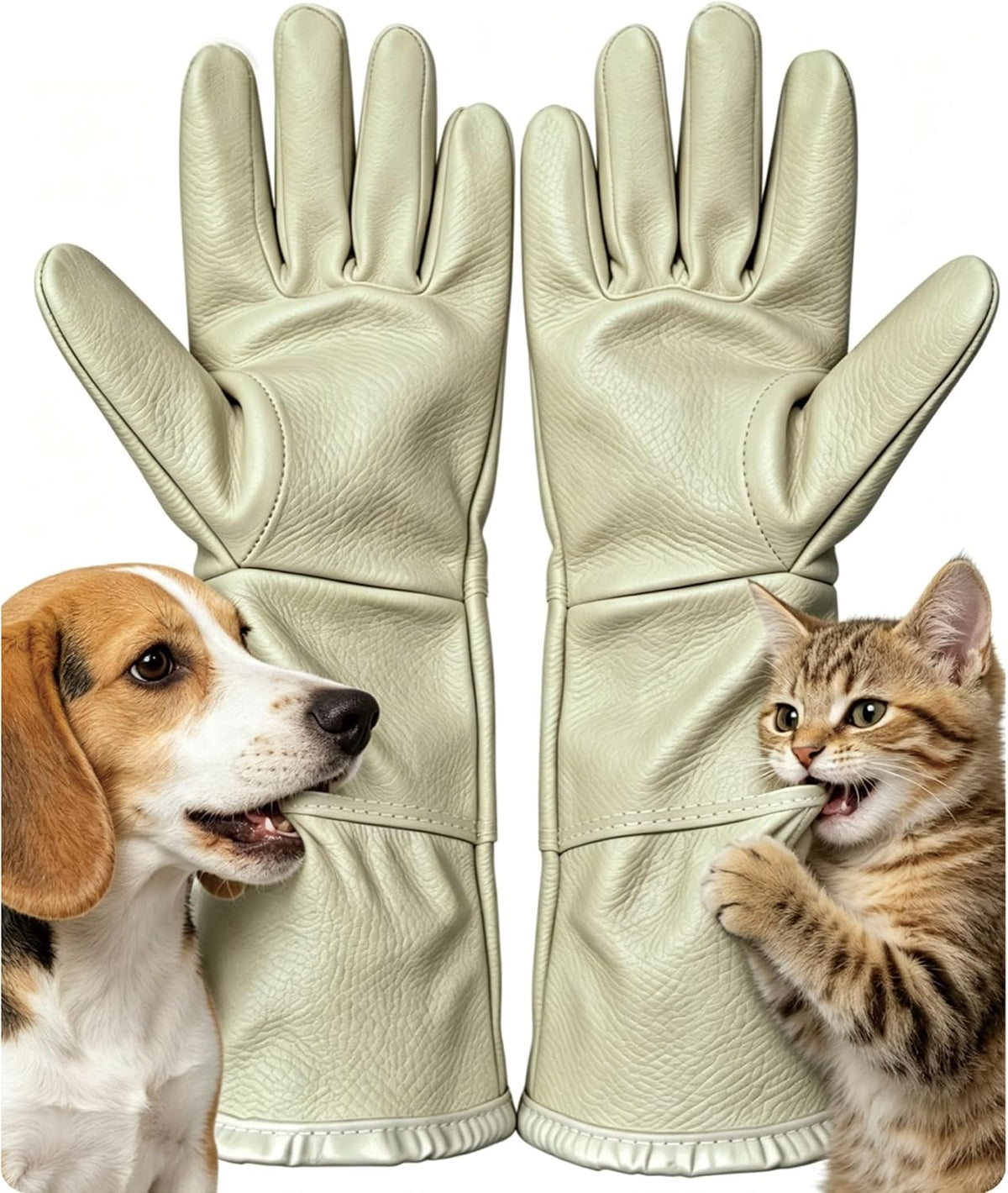 YOFANG 16.5 Inch Animal Handling Gloves Bite‑Proof & Anti Scratch