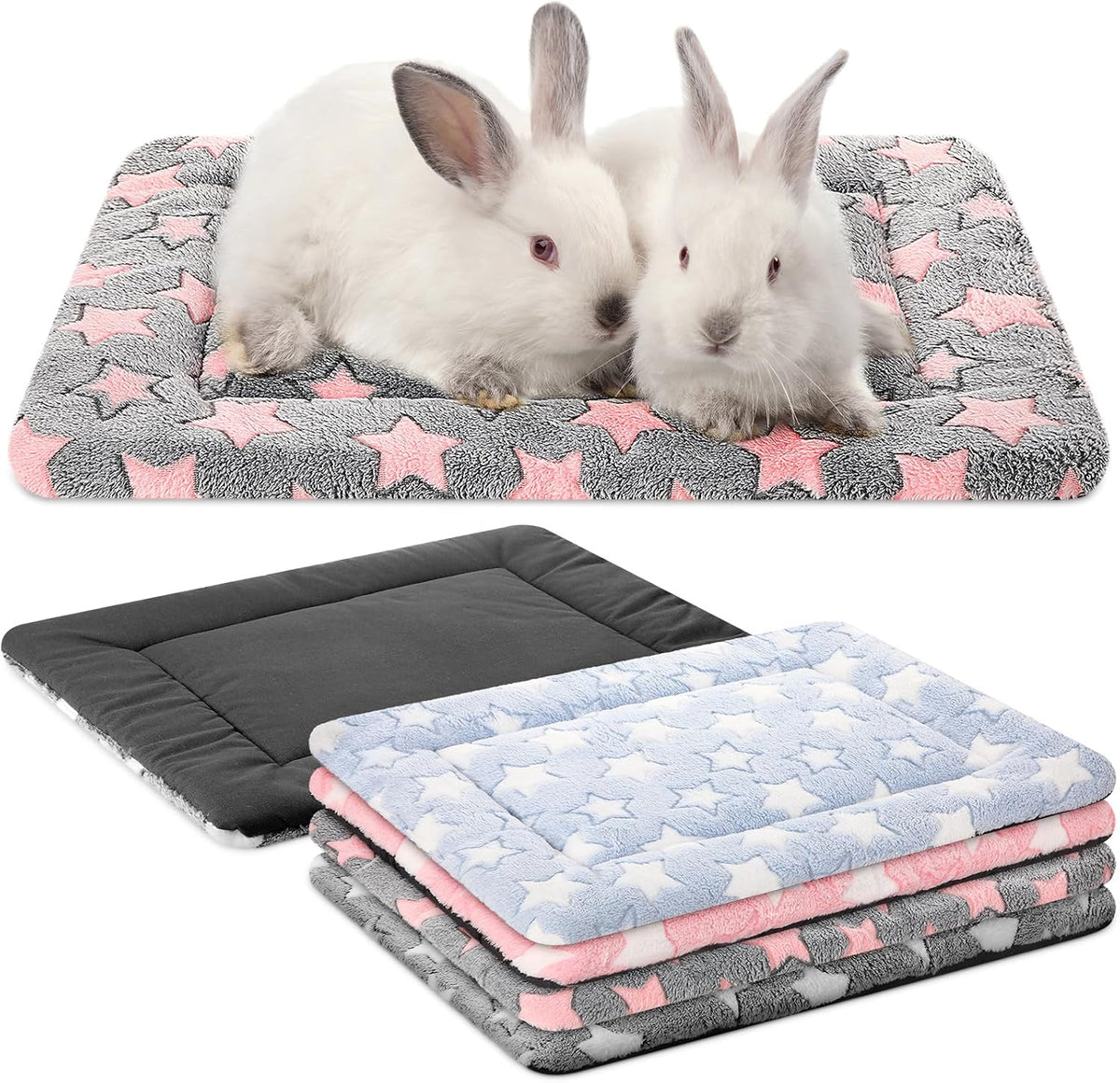 VitalCozy 4 Pcs Dog Crate Pads Soft Warm,18 x 14 x 1.6 Inch,Star,Colorful