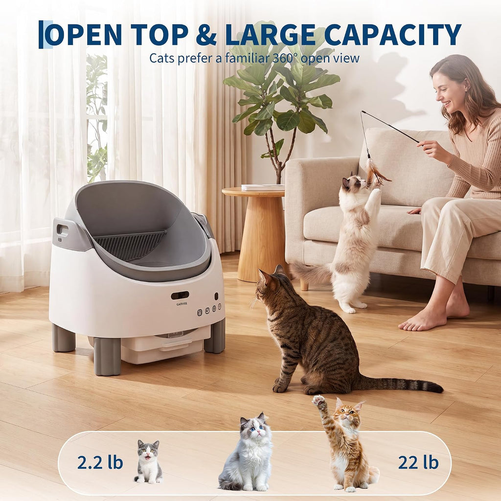 Automatic Self-Cleaning Cat Litter Box with APP-Controlled