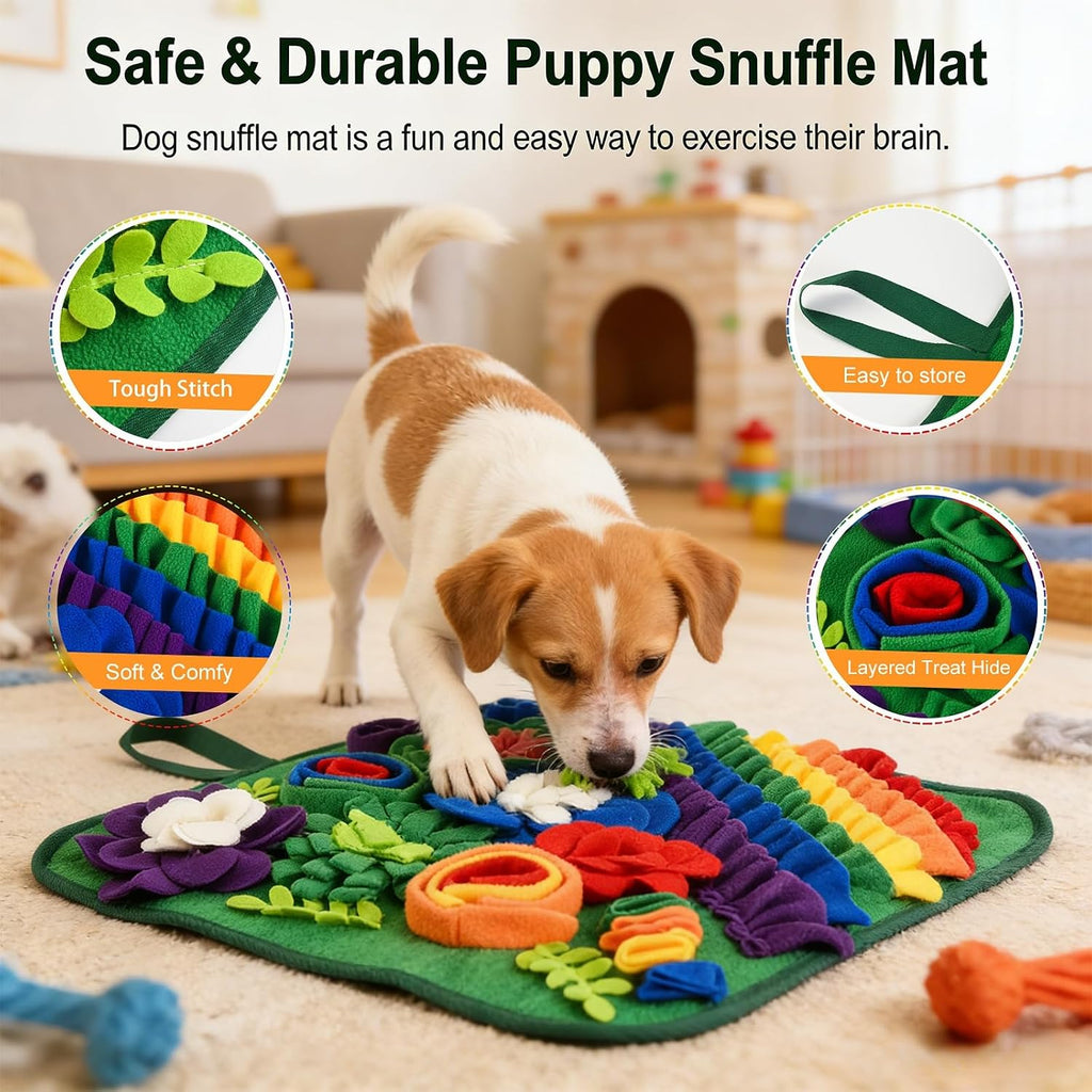 Snuffle Mat for Dogs & Cats 17.7in, Pet Treats Slow Feeding Mat