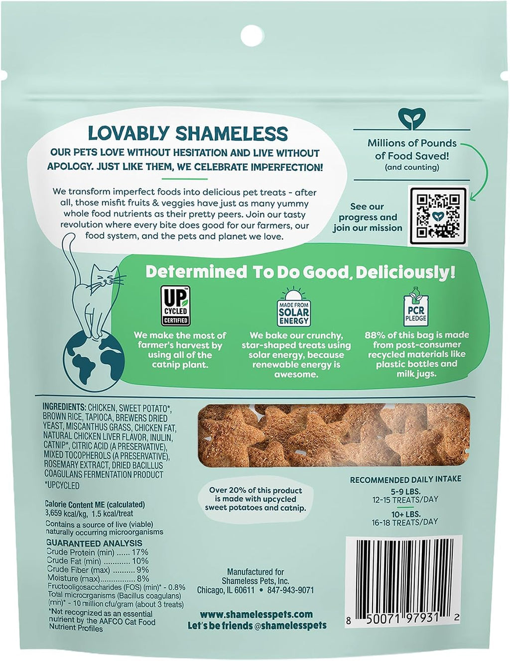 Shameless Pets Catnip N Chill Chicken Crunchy Cat Treats, 5 oz