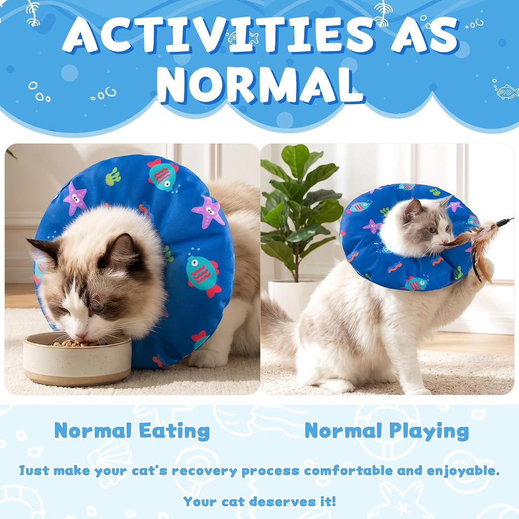 Soft Cat Cone, Medium Waterproof Cat Recovery Collar