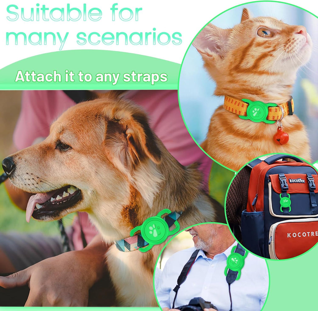 SANKALA Airtag Dog Collar Holder, Waterproof, Green, 1 Pack