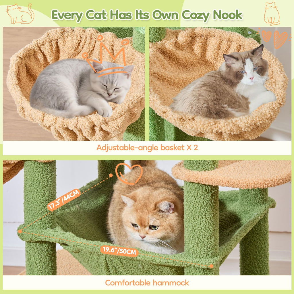 Taoqimiao 72 in Cat Tree, XXL Cat Tower for Indoor Cats Large Adult 25Lbs+