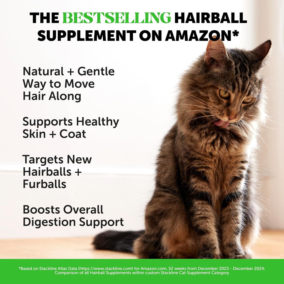 Pet Honesty Vet Backed Cat Hairball Remedy Chews, Chicken, 180-Day Supply