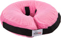 Inflatable Dog Collar, Recovery Cone, After Pet Surgery, Prevent Dogs from Biting & Scratching, Adjustable Thick Strap, Soft Comfortable Pink Donut (Medium)