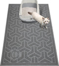 UPSKY Waterproof Cat Litter Mat Large 35" x 24" Soft on Kitty Paws, Gray | Litter Box Mat, Cat Litter Mat Litter Trapping Mat, Waterproof Scatter Control, For Indoor Cats, Easy to Clean