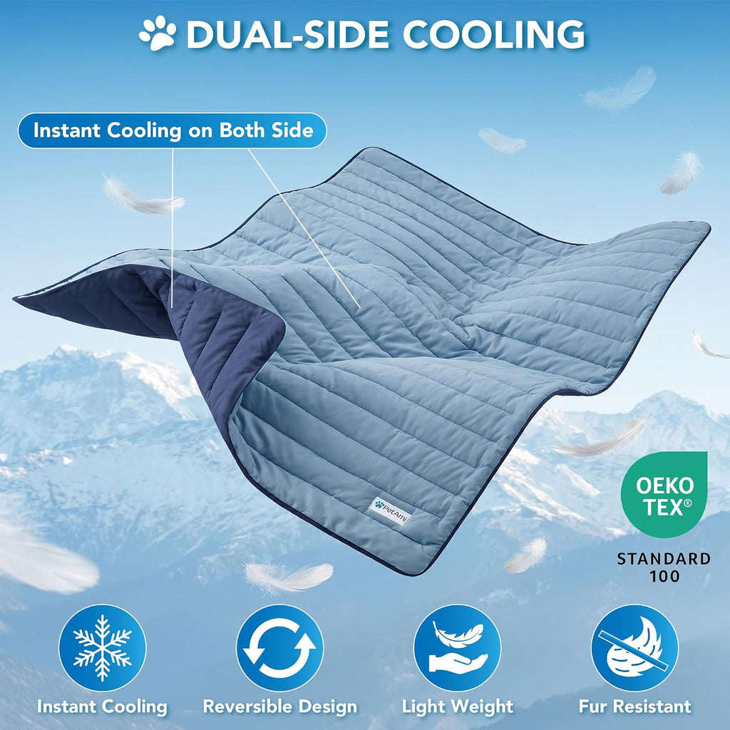 PetAmi Dog Cooling Mat Blanket Pet Pad for Medium Large Cat, Large 40x60