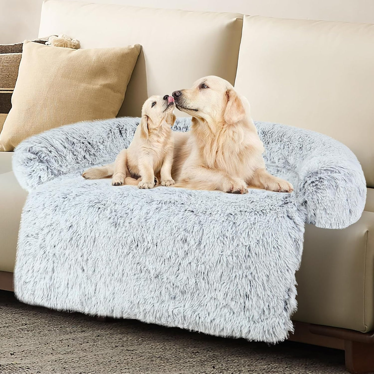 Luxurious Dog Couch Bed Protector for Dogs Pet Couch Cover Dog Sofa Beds(L)