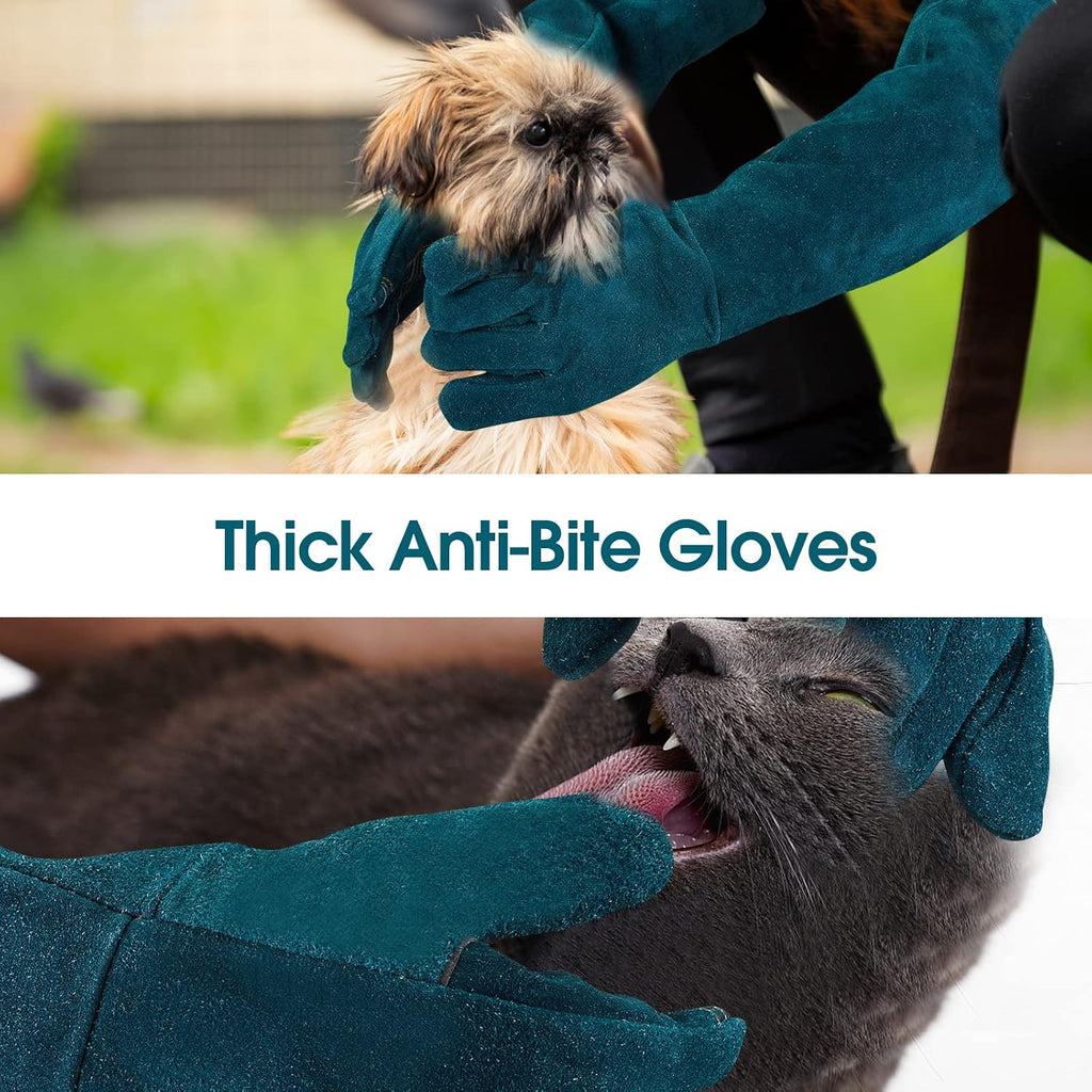 AOWPFVV Animal Handling Gloves Bite Proof for Dogs,Cats, 23.6in Large