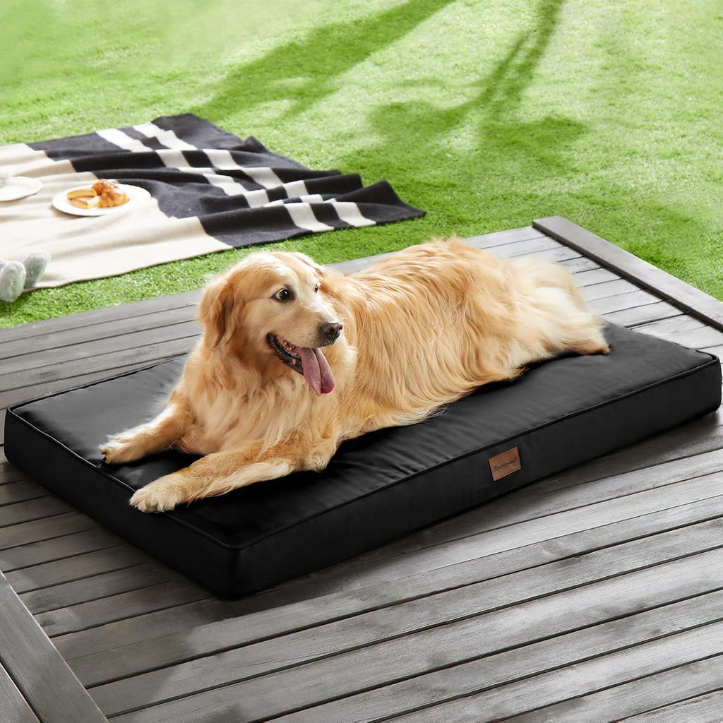 BFPETHOME Outdoor Waterproof Dog Bed for Large Dogs, Washable Cover, 36"