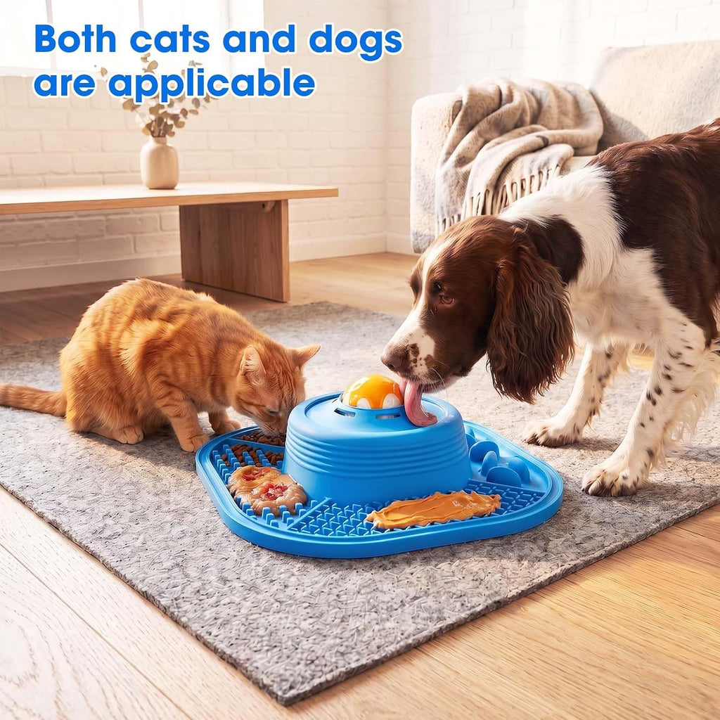 VIOWEY 3-in-1 Dog Slow Feeder Bowl, 10-Inch Removable Large Non-Slip Feeder