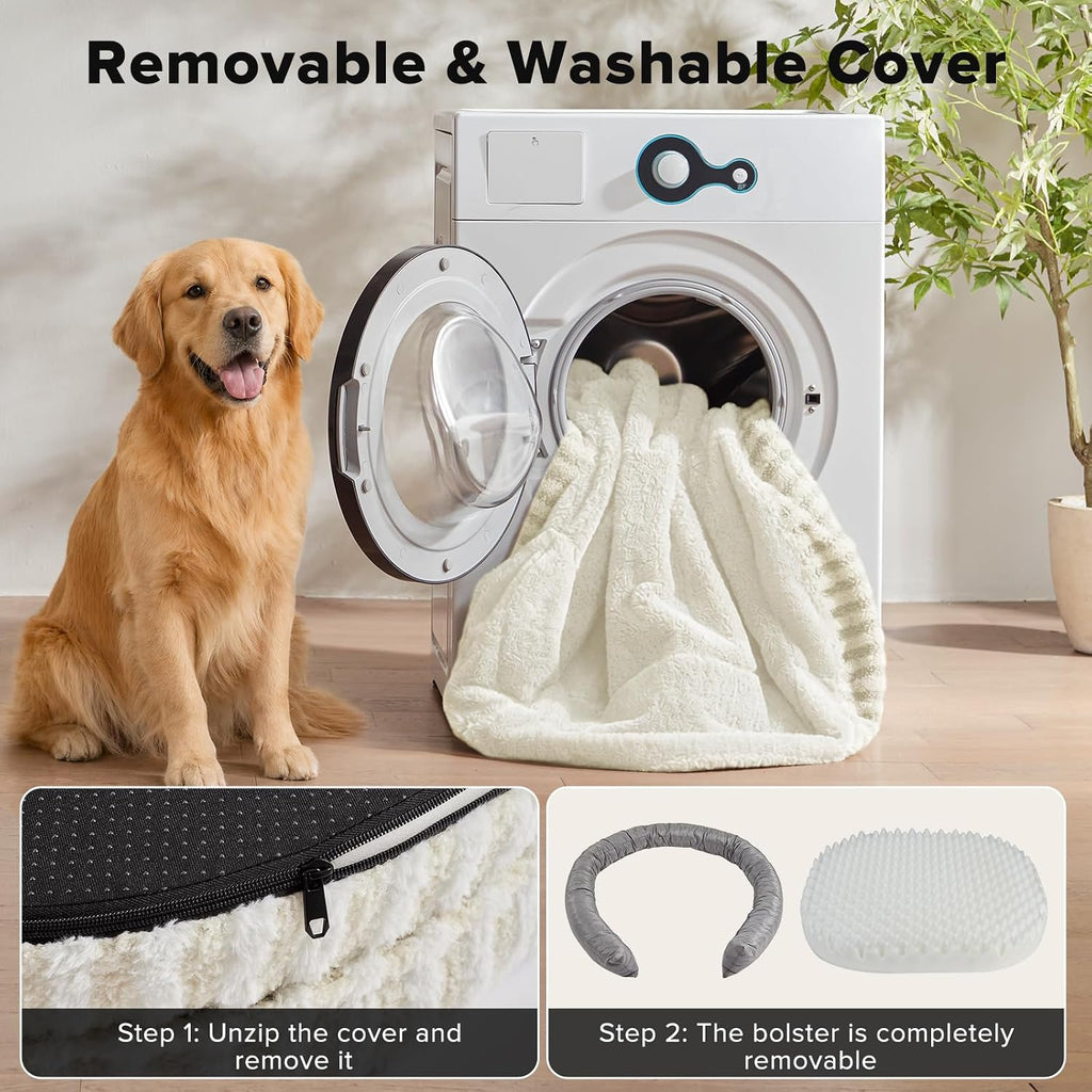 MIXJOY Orthopedic Dog Beds Large Sized Dog,Washable XXL Large Dog Bed,48"