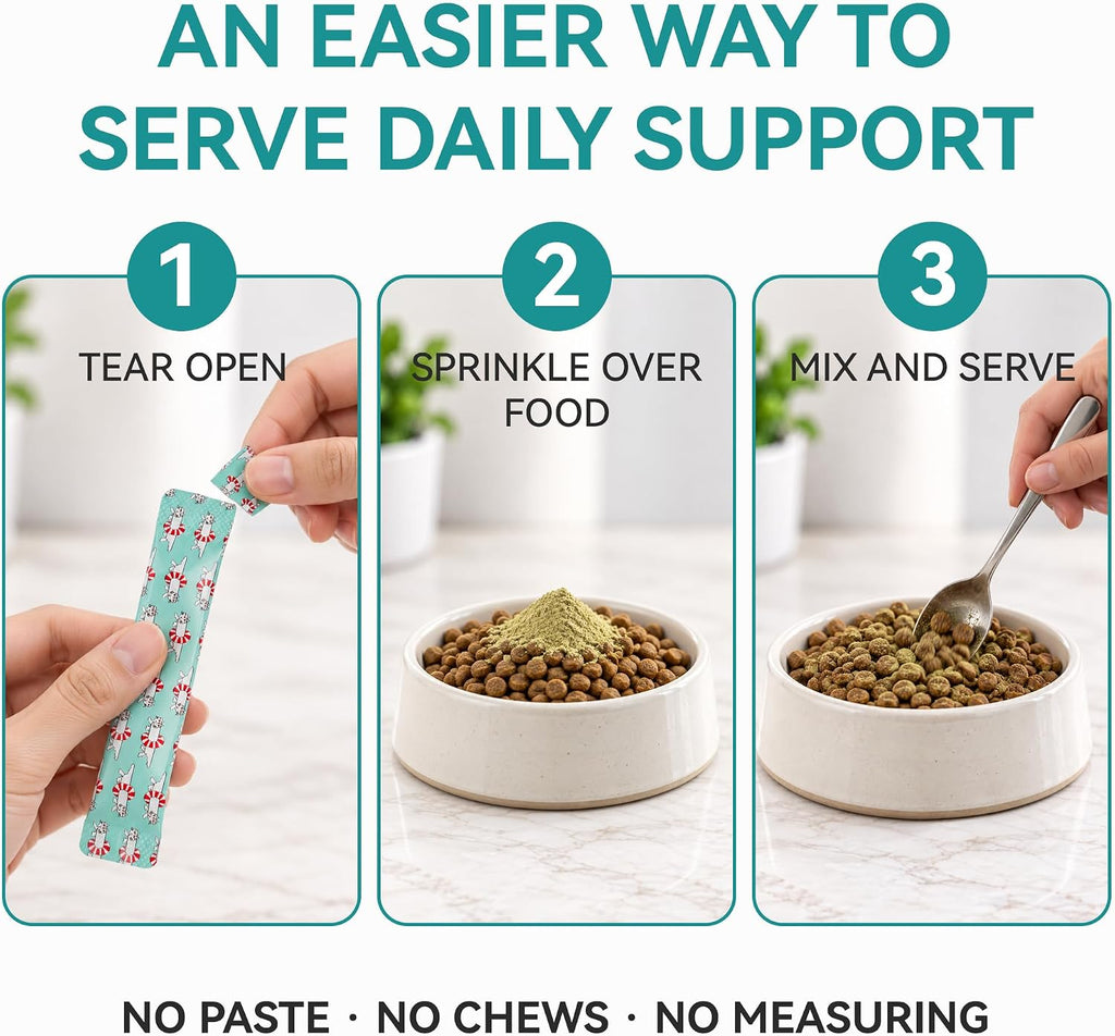 Cat Food Topper Powder, Hairball Support, 30 Packets