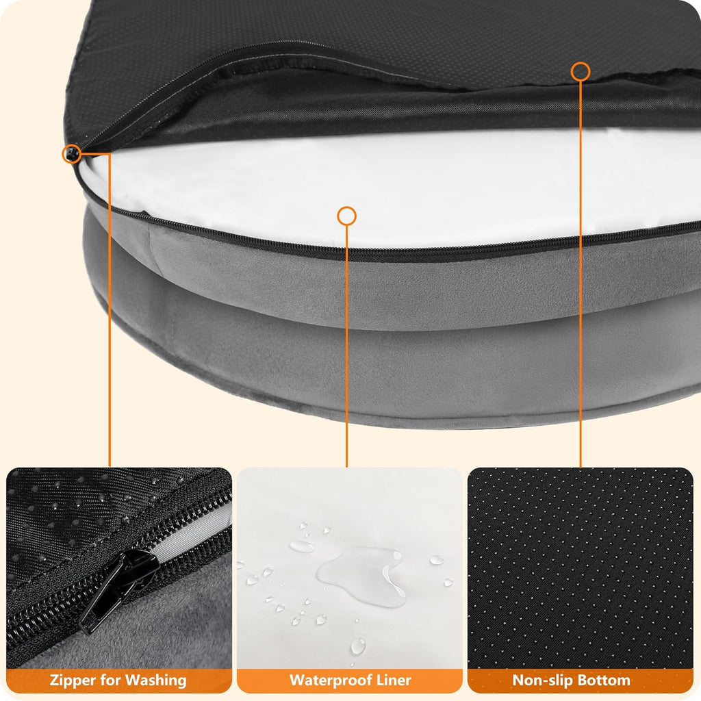 Dwanton Orthopedic Waterproof Large Dog Bed Sofa, Gel Memory Foam, 42"