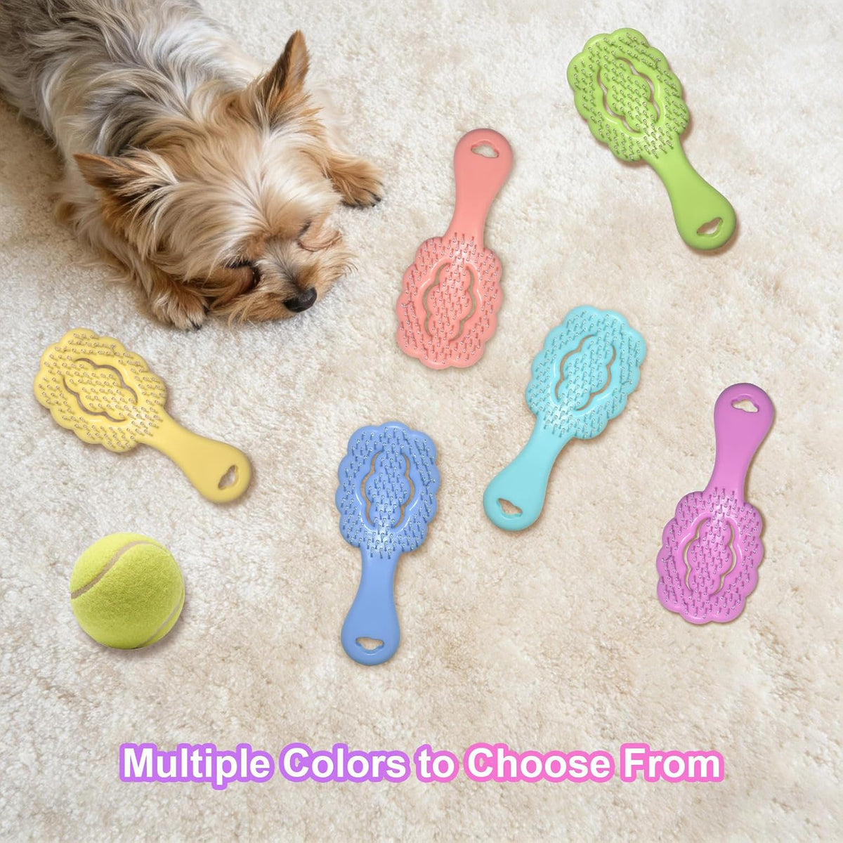 Cloud Shape Small Dog Grooming Brush (Purple) | Perfect for Shih Tzus, Yorkies, and Maltipoos - Ideal Puppy Hair Brushes for Maltese and Small Breeds