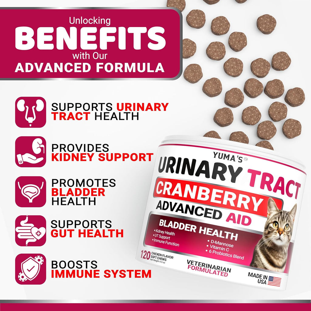 Cat Urinary Tract Health - Cranberry Supplement for Cats - Bladder Support