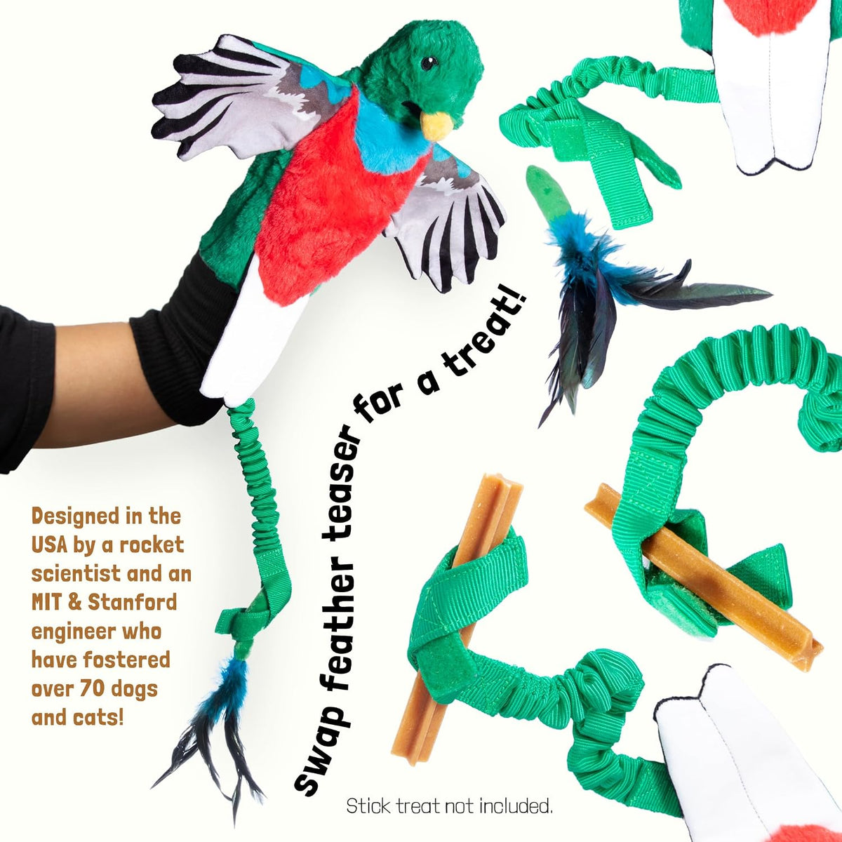 Milunova Pupr Pals Cat Wrestling Glove (Catnip Infused) Hand Puppet Toy with Tough Padding for Safe Interactive Play, Protection to Stop Kitten Scratching Hands; for Boredom-Busting Exercise