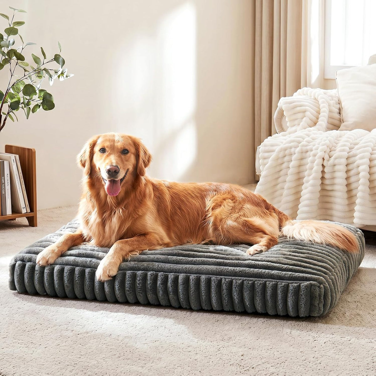 FURTIME Orthopedic Dog Beds Large Sized Dog, Washable Pet Dog Bed for Crate