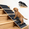 Upgraded Dog Ramps for Stairs, Adjustable Stair Ramp for Dogs (4.7"–7")