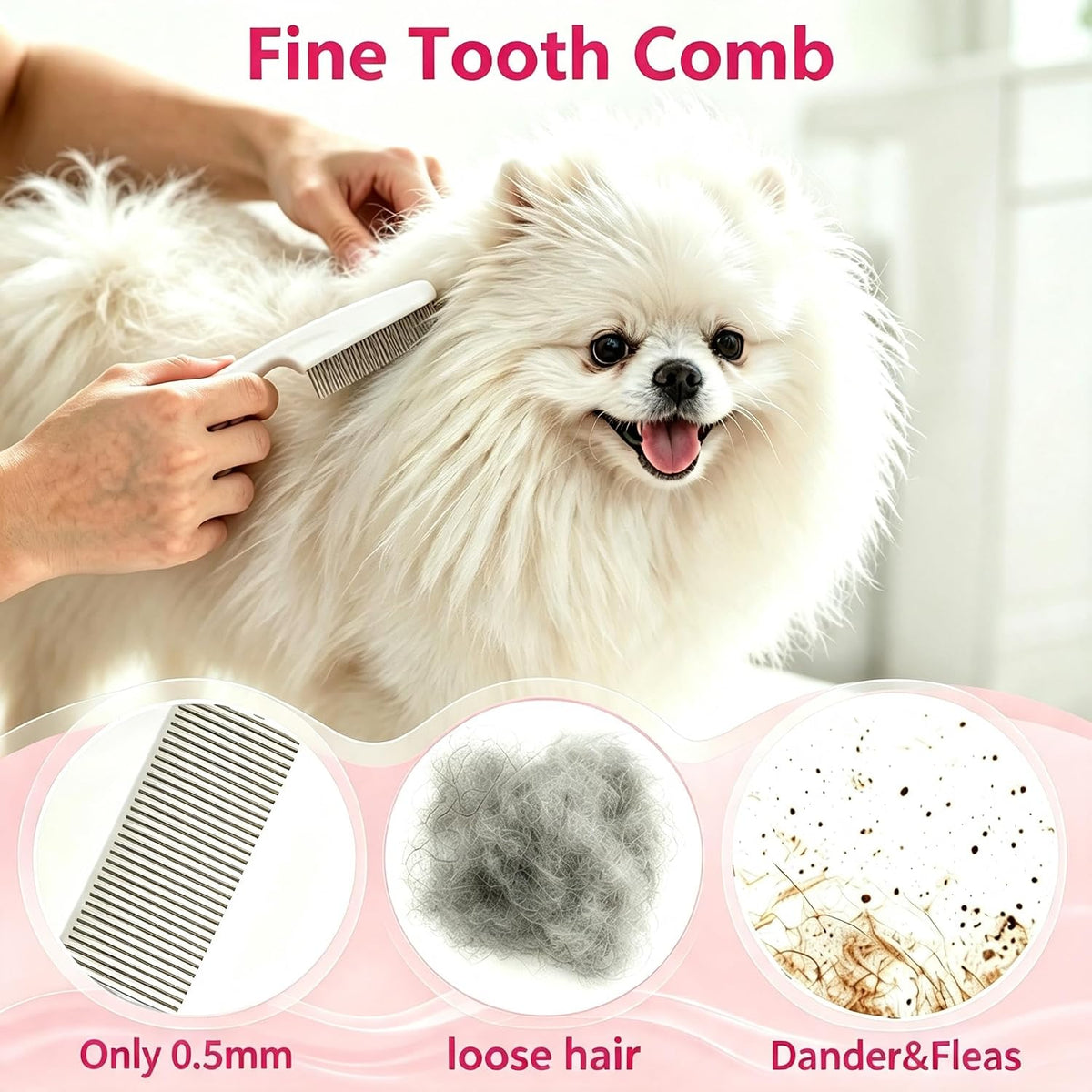 7 Pcs Cat Grooming Kit, Dogs & Cats Brush for Shedding, Dematting