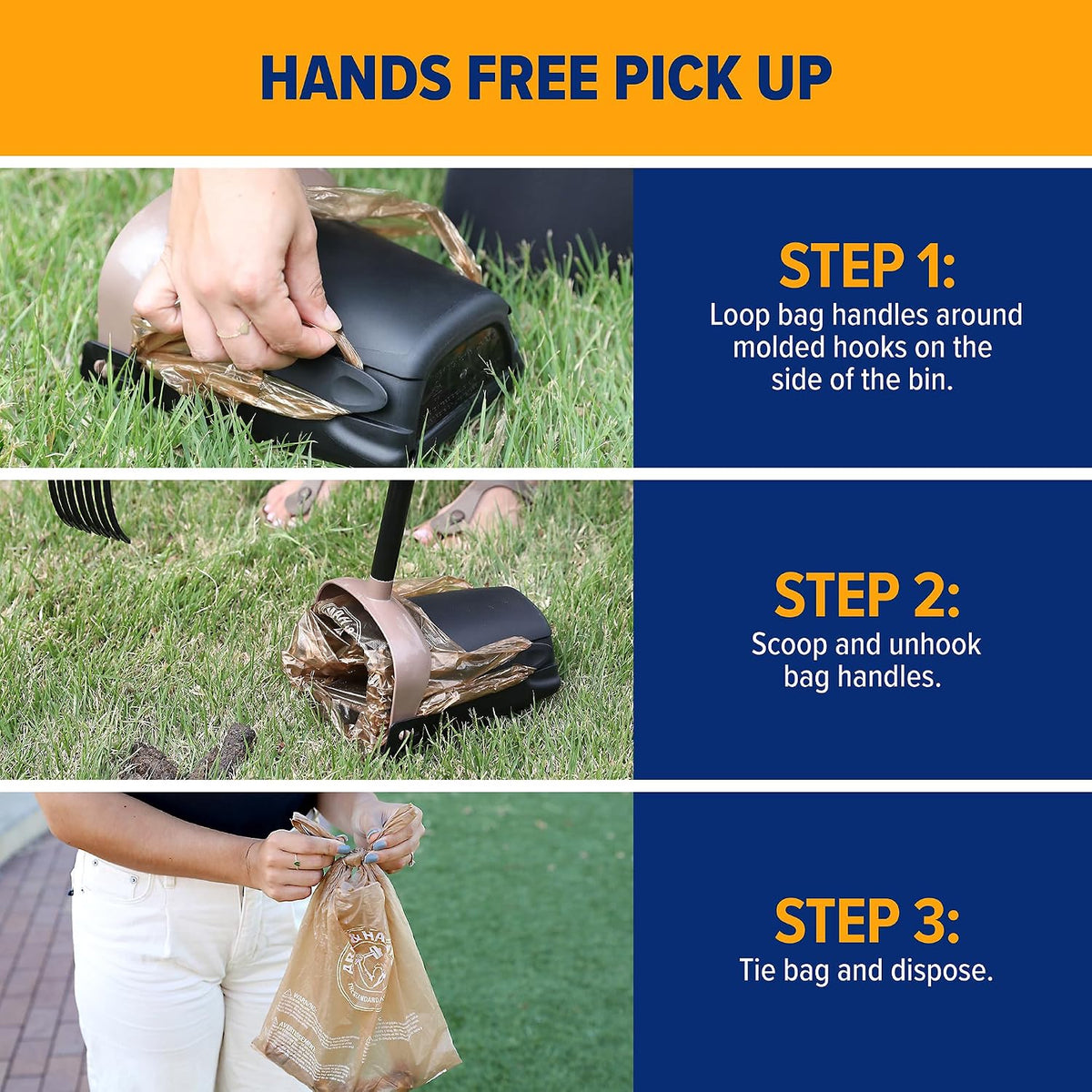 Arm and Hammer Heavy Duty Dog Waste Bags, Swivel Bin Rake Refill, 20 Count | For Swivel Bin and Rake Dog Pooper Scooper, Packaging May Vary