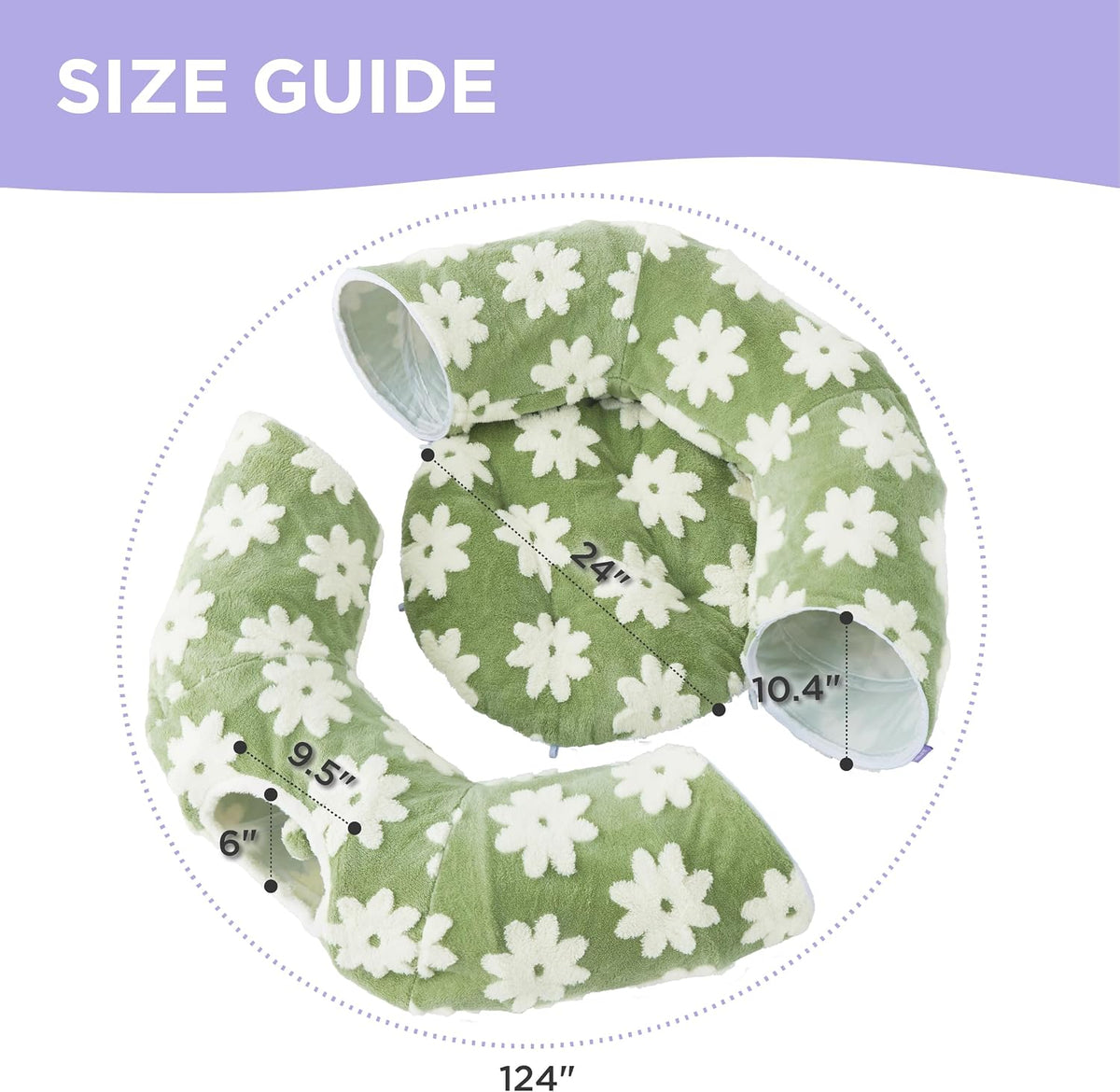 Lesure Donut Cute Jacquard Large Cat Tunnel Bed Kitten Toys for Dog Bunny