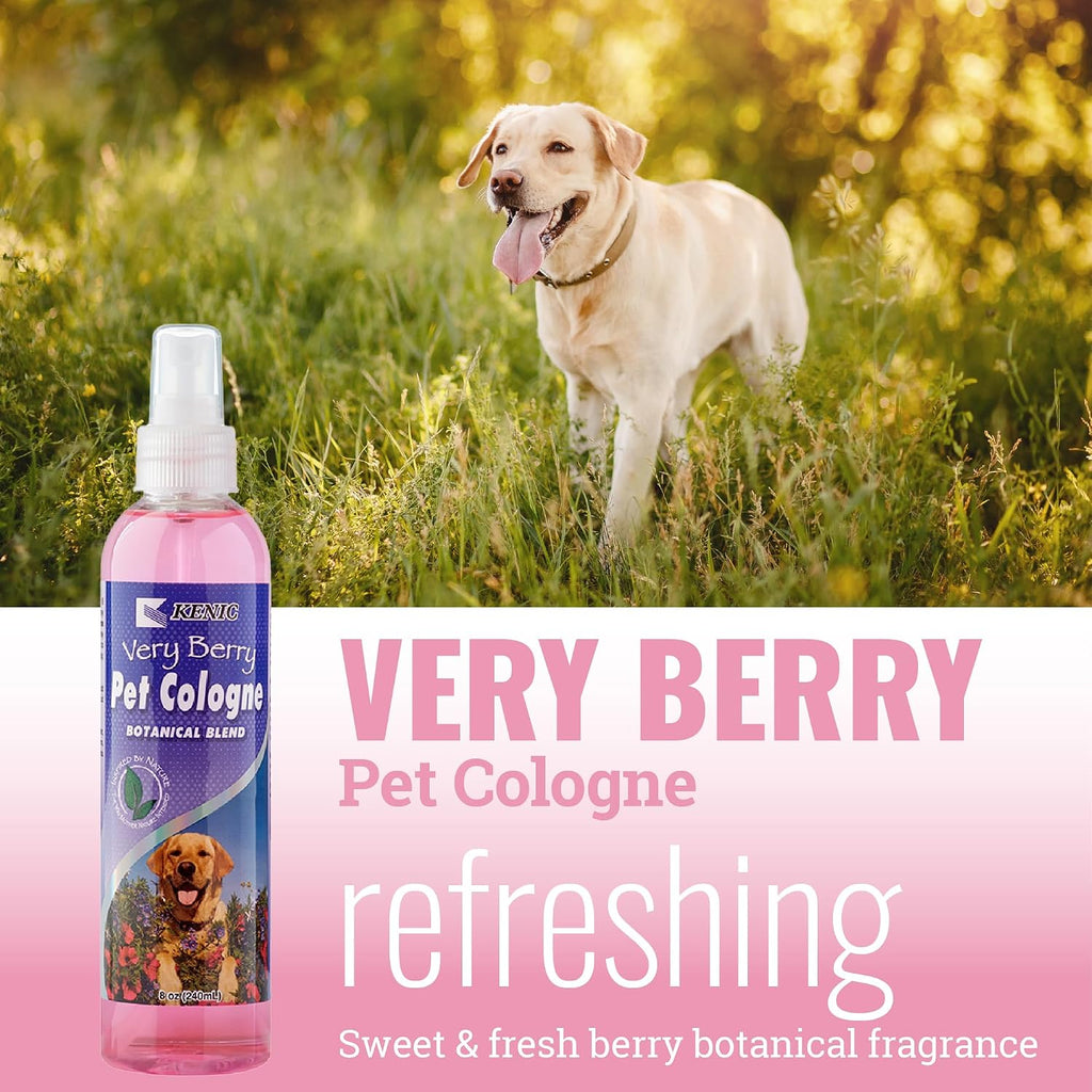 Kenic Pet Cologne, Long Lasting Scented Dog & Cat Deodorizing Spray, Freshens, Neutralizes and Shines Coat Between Baths, Made in USA