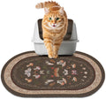 Bienbee Cat Litter Mat, 24" x 15" Dense Trapping Mesh for Litter Boxes | Litter Box Mat with PVC Mesh, Waterproof &Urineproof, Non-Slip Grip, Soft On Kitty Paws and Easy to Clean to Protect Floor