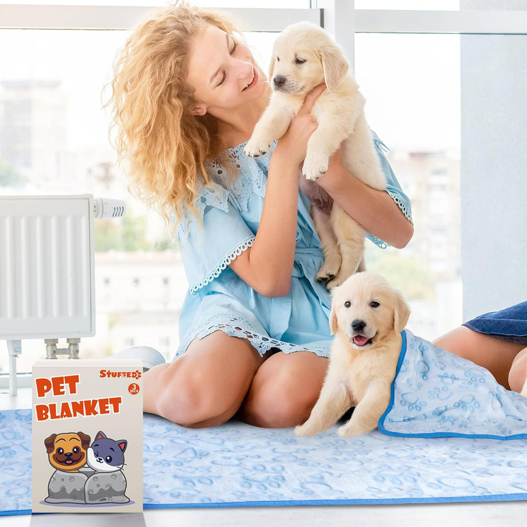 Stuffed Dog Blanket, Premium Soft Throw Flannel Fleece Blanket for Medium Small Dogs, Pet Puppy Blankets for Kitten Cat, Christmas Pet Gift for Bed Cover, Couch, Crate (42x66 inch (Pack of 1))