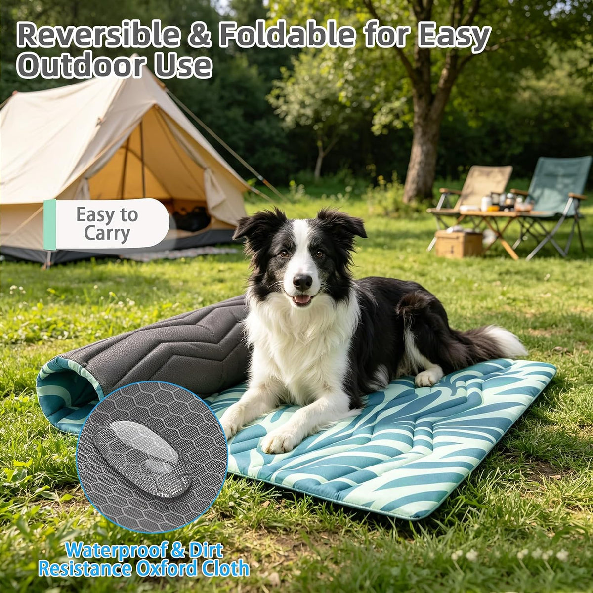 Dog Cooling Mat Extra Large, Q-Max>0.5 Double-Sided Thickened Breathable Cooling Pet Pad for Dogs Cats, 48*28in Washable&Portable Outdoor Dog Bed Kennel Waterproof Bottom for Sofa Crate Playpen Indoor
