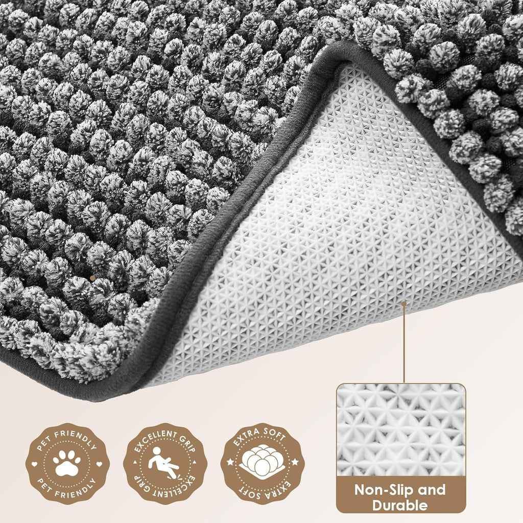 EHEYCIGA 60x24in.Super Absorbent Dog Door Mat for Muddy Paws Entryway Rug